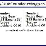 Small return address labels