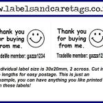 Small Thank You Labels