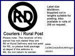 No RD Delivery Labels