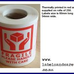 Red Fragile Stickers