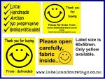 Bright Yellow Thank You Labels